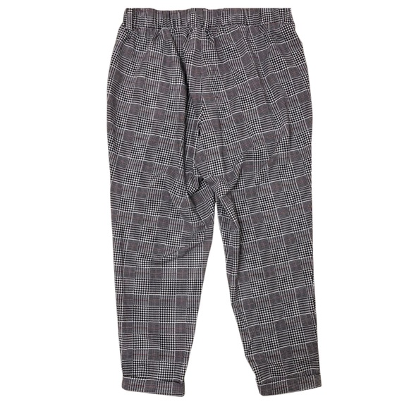 Torrid Plaid Pull On Tapered Leg Dress Pants, Black & White, Women’s Size 00 - Picture 4 of 8